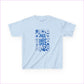 Kids Heavy Cotton™ Tee - ’All is Not Lost’ Floral Design - Light Blue / XS - Kids clothes