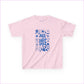 Kids Heavy Cotton™ Tee - ’All is Not Lost’ Floral Design - Light Pink / XS - Kids clothes