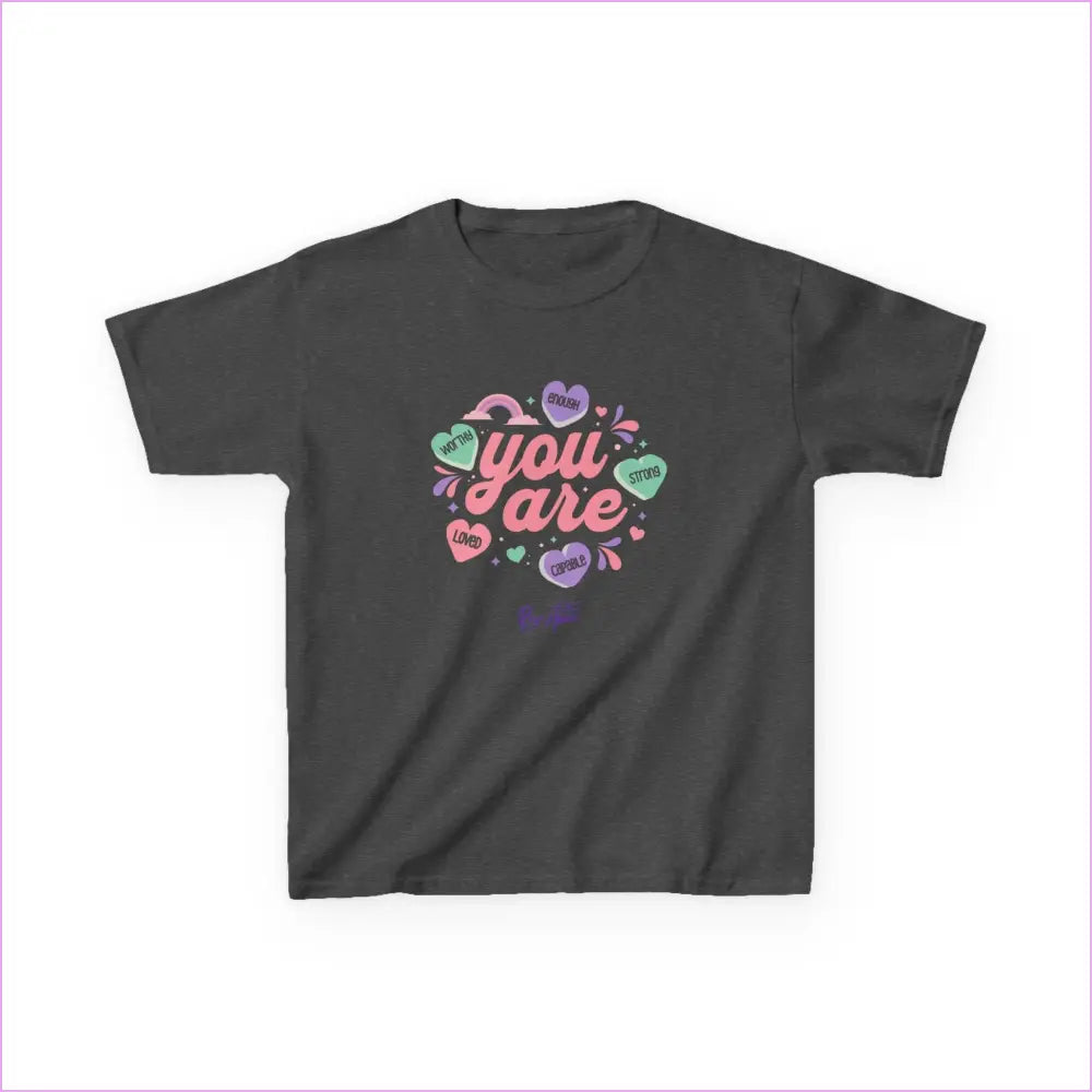 Kids Heavy Cotton™ Tee - Dark Heather / XS - Kids clothes
