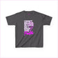 Kids Heavy Cotton Tee - ’I Don’t Believe in Luck Keep the Faith’ - Charcoal / XS - Kids clothes