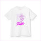 Kids Heavy Cotton Tee - ’I Don’t Believe in Luck Keep the Faith’ - Kids clothes