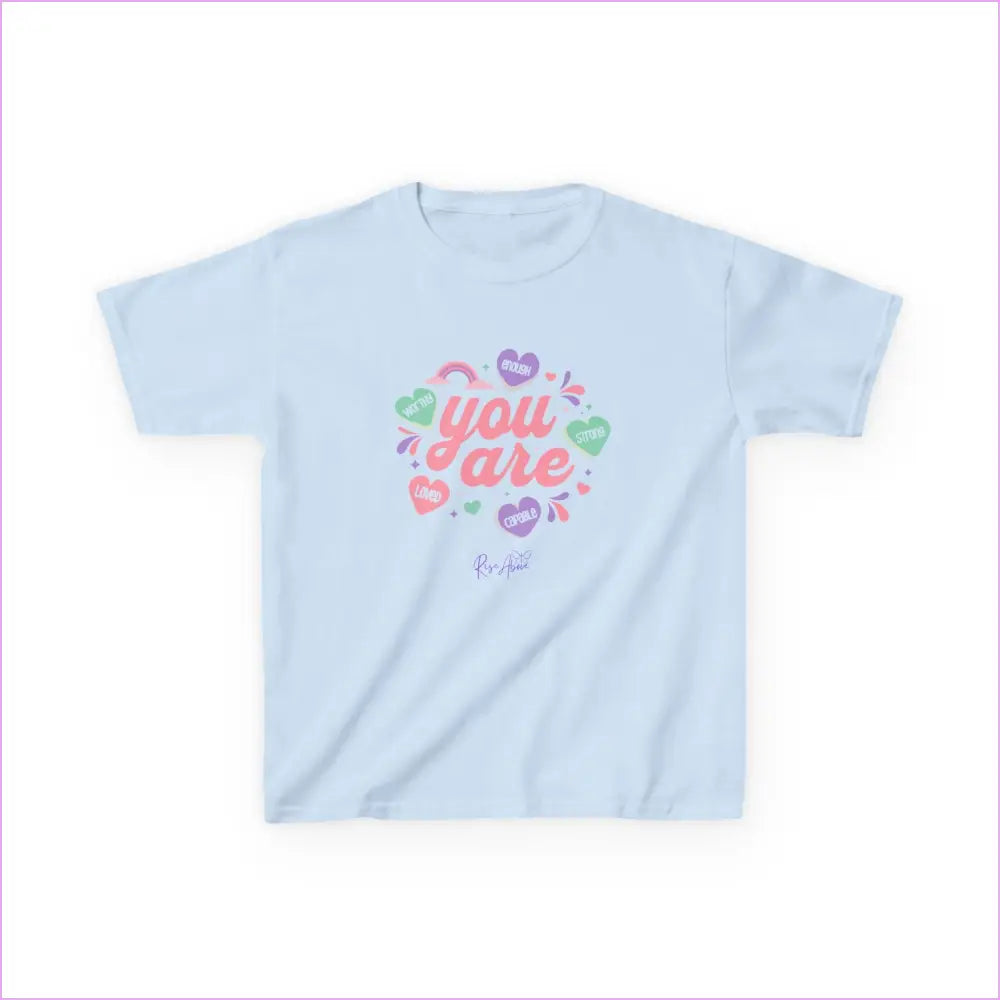 Kids Heavy Cotton™ Tee - Light Blue / XS - Kids clothes