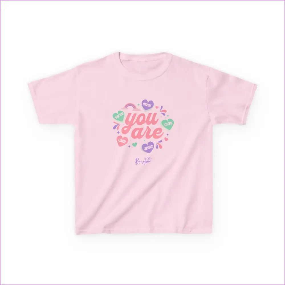 Kids Heavy Cotton™ Tee - Light Pink / XS - Kids clothes