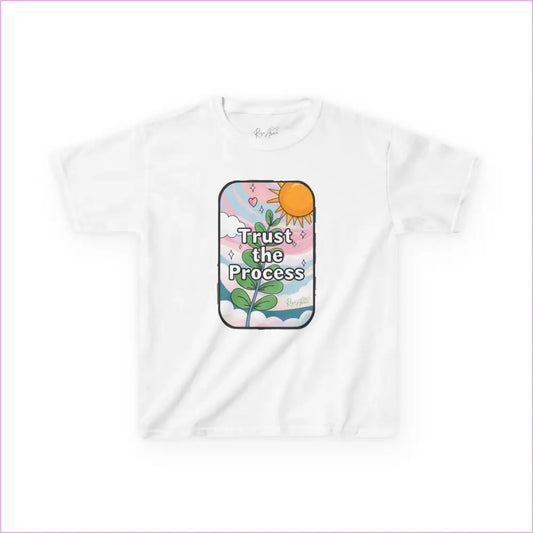Kids Heavy Cotton™ Tee - ’Trust the Process’ Inspirational Graphic Tee - White / XS - Kids clothes