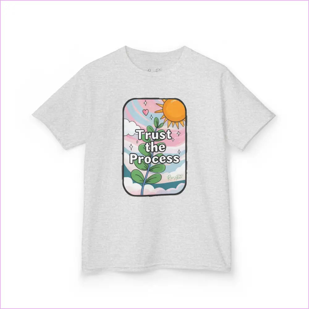Kids Heavy Cotton™ Tee - ’Trust the Process’ Inspirational Graphic Tee - Kids clothes