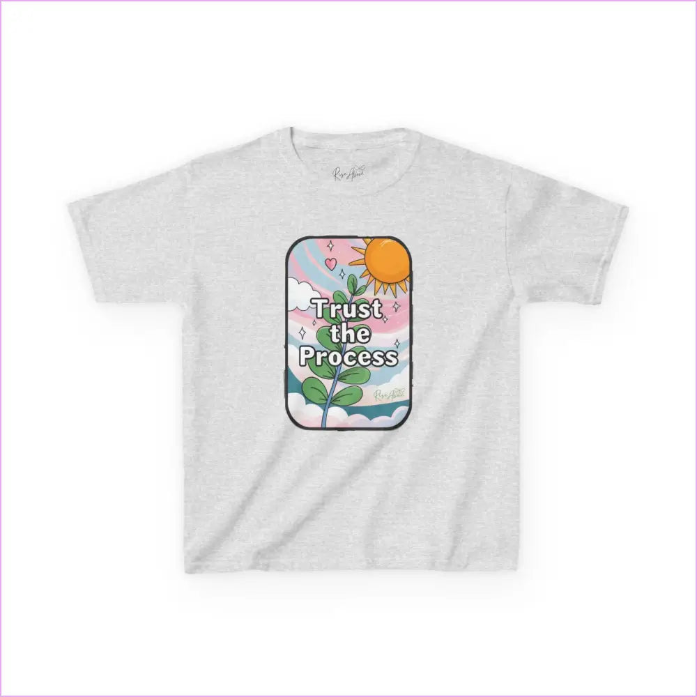 Kids Heavy Cotton™ Tee - ’Trust the Process’ Inspirational Graphic Tee - Ash / XS - Kids clothes