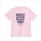 Kids Hustle Grind Pray Tee - Motivational Cotton T-Shirt for Young Dreamers - Kids clothes