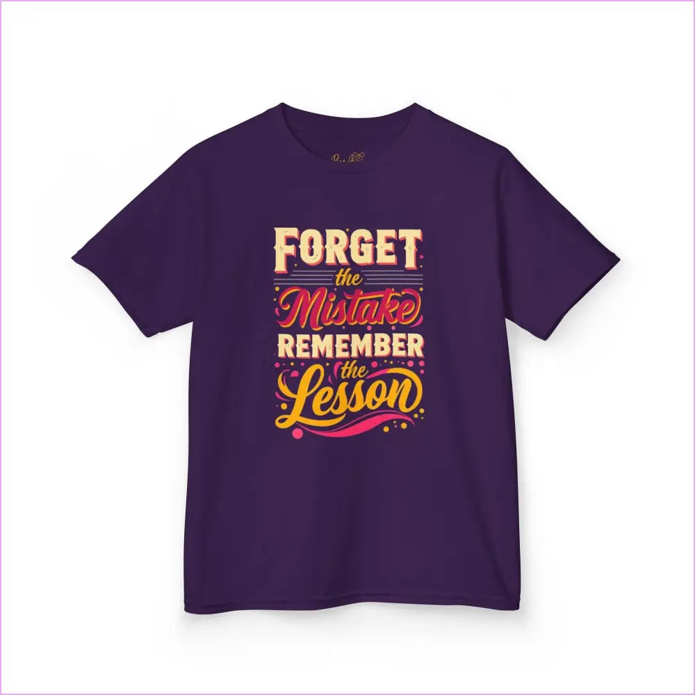 Kids Motivational Tee - ’Forget the Mistake Remember the Lesson’ - Kids clothes