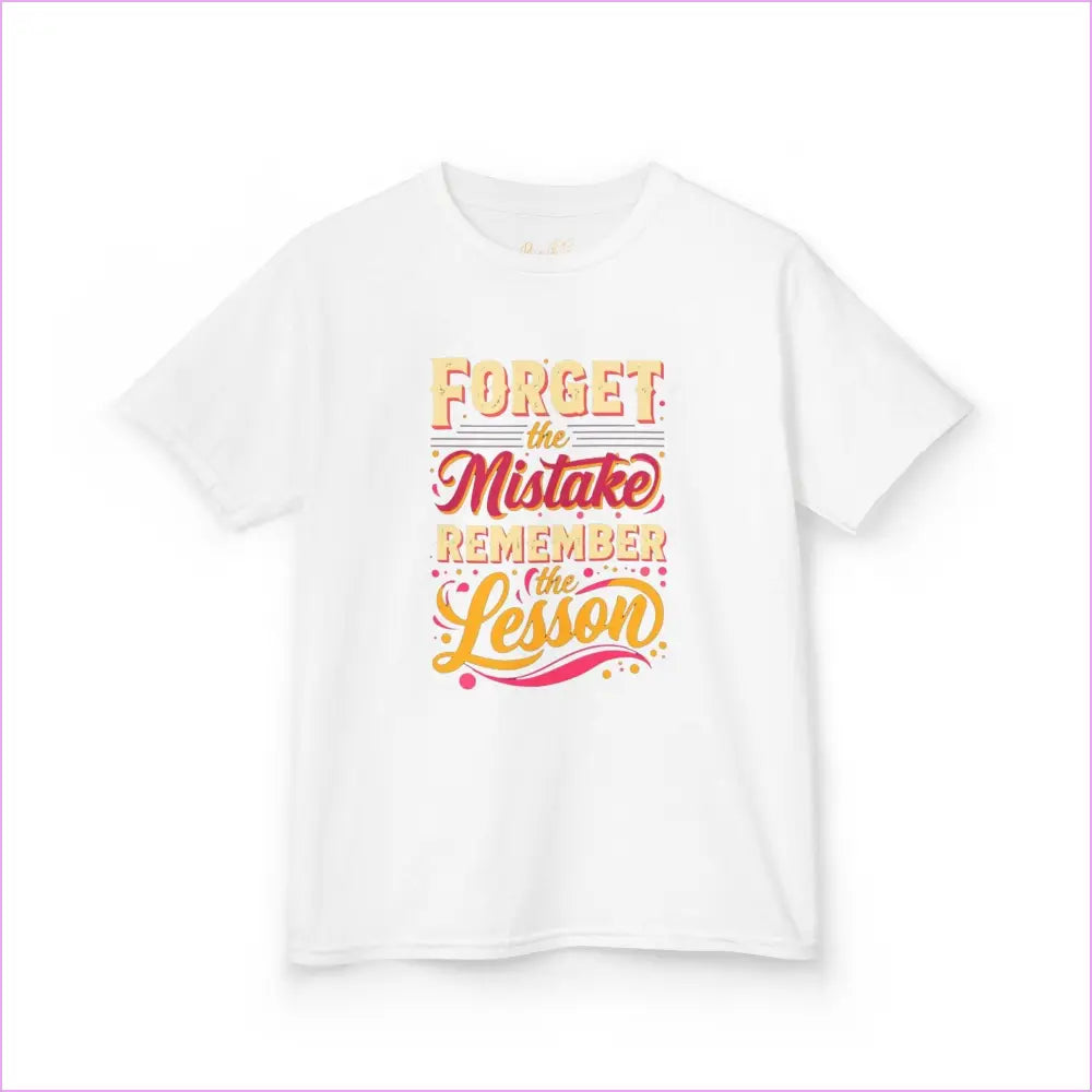 Kids Motivational Tee - ’Forget the Mistake Remember the Lesson’ - Kids clothes