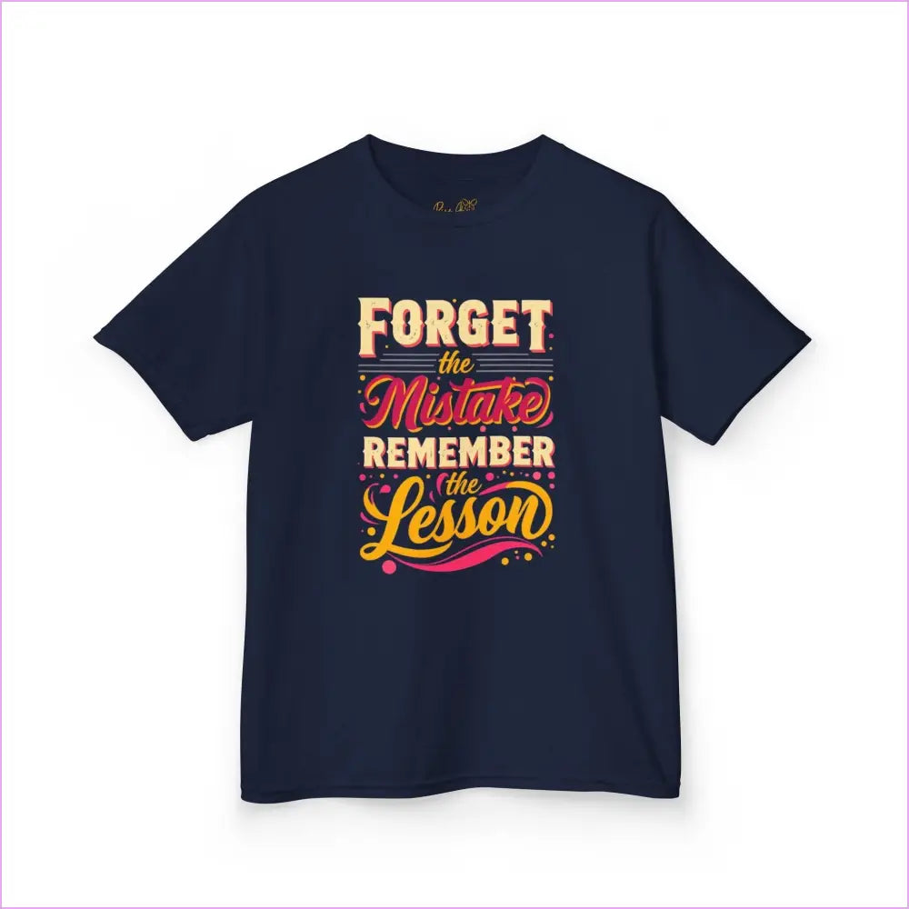 Kids Motivational Tee - ’Forget the Mistake Remember the Lesson’ - Kids clothes