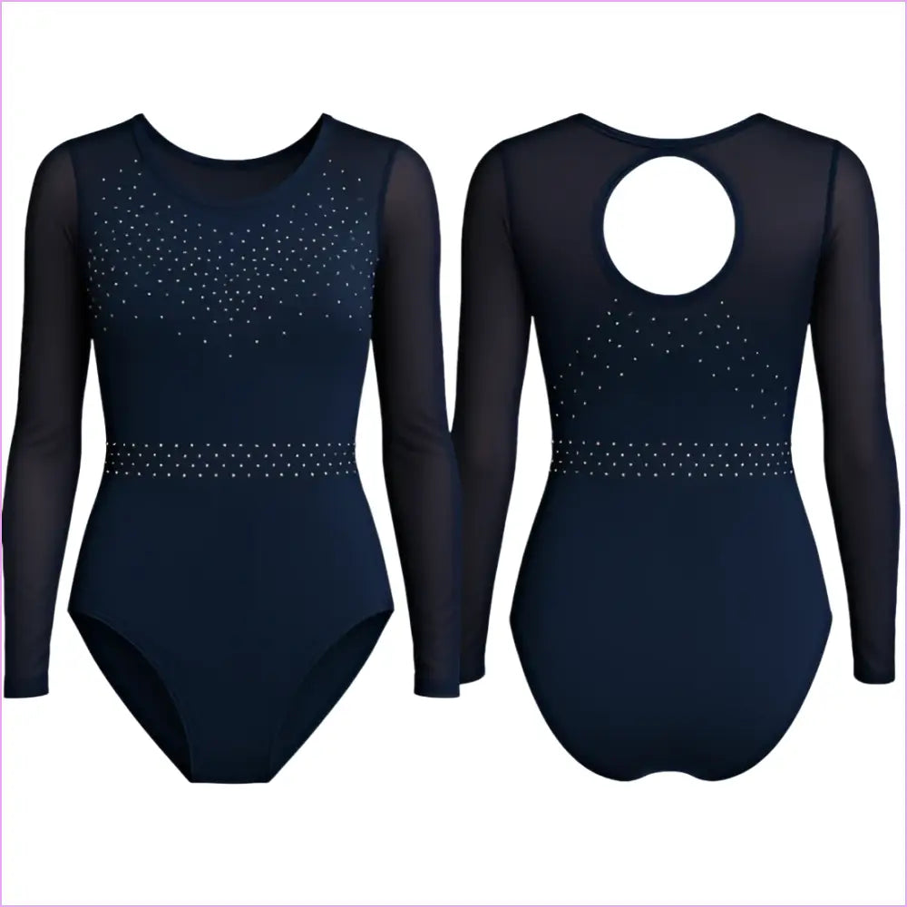 MIDNIGHT POISE GYMNASTICS COMPETITION LEOTARD - GYMNASTICS LEOTARDS