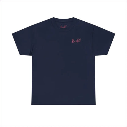 Motivational Unisex Heavy Cotton Tee - ’Don’t Stop Until You’re Proud’ - Navy / S - T-Shirt