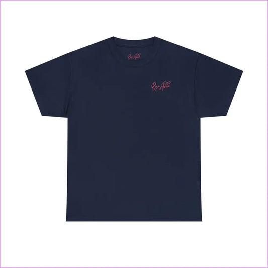 Motivational Unisex Heavy Cotton Tee - ’Don’t Stop Until You’re Proud’ - Navy / S - T-Shirt