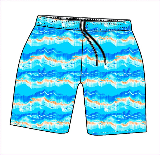 MOUNTAIN SUNRISE MENS TRAINING SHORTS - MENS SHORTS