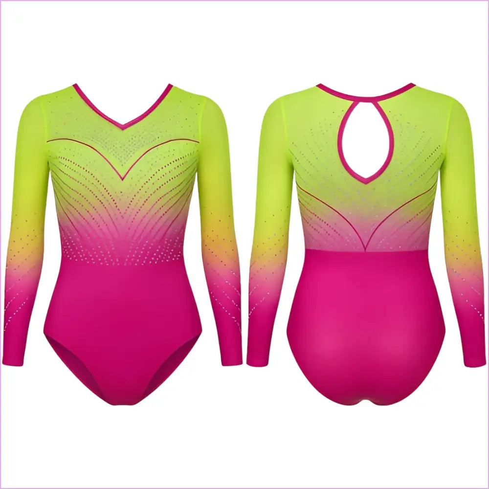 NEON RUSH GYMNASTICS COMPETITION LEOTARD - GYMNASTICS LEOTARDS
