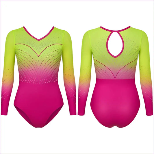 NEON RUSH GYMNASTICS COMPETITION LEOTARD - GYMNASTICS LEOTARDS