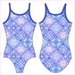 PERIWINKLE SNOWFLAKES GYMNASTICS LEOTARD - GYMNASTICS LEOTARDS