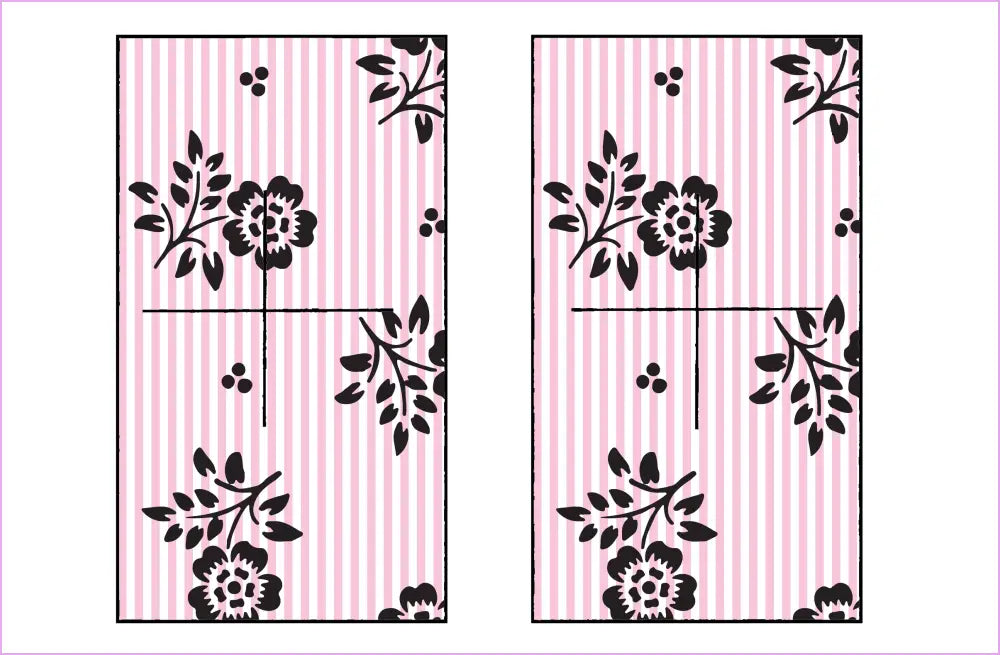 PINK AND BLACK FLORAL BOSS BANDS - WRISTBANDS