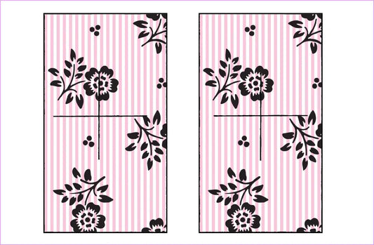 PINK AND BLACK FLORAL BOSS BANDS - WRISTBANDS