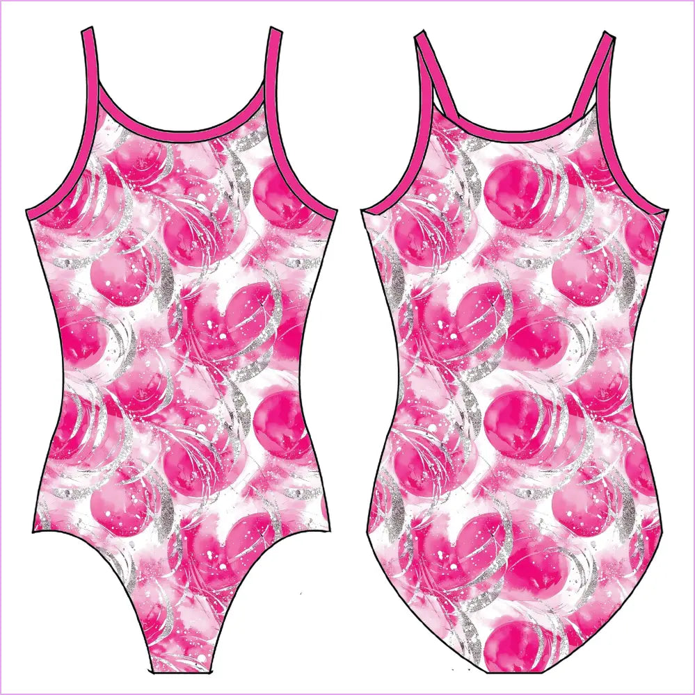 PINK ORNAMENTS GYMNASTICS LEOTARD - GYMNASTICS LEOTARDS