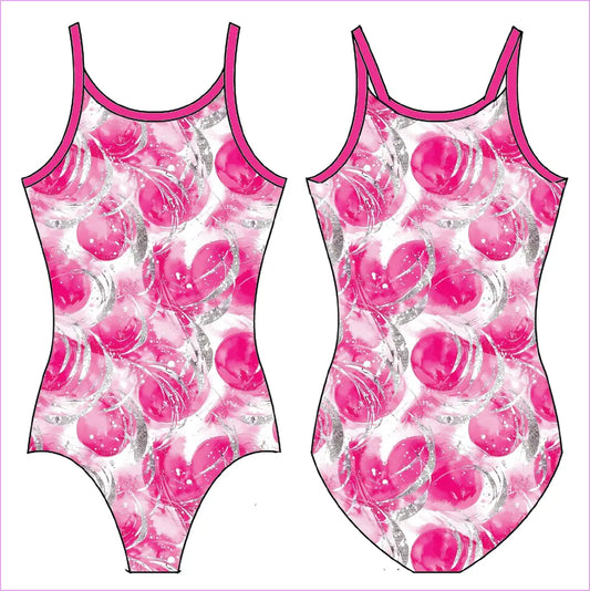 PINK ORNAMENTS GYMNASTICS LEOTARD - GYMNASTICS LEOTARDS