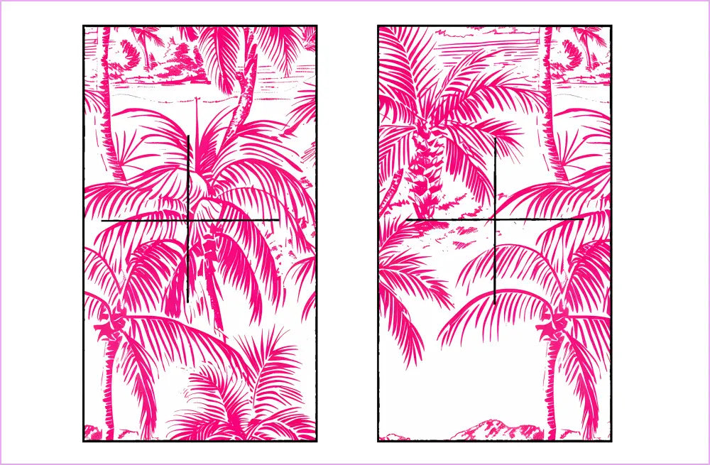 PINK PALM TREES BOSS BANDS - WRISTBANDS