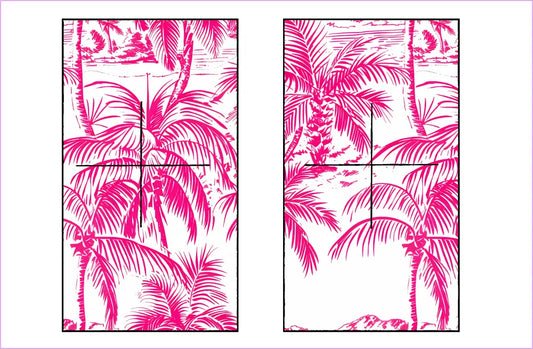 PINK PALM TREES BOSS BANDS - WRISTBANDS