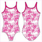 PINK PALM TREES GYMNASTICS LEOTARD - GYMNASTICS LEOTARDS
