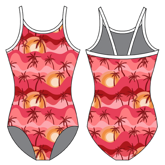 PINK SUNSETS  GYMNASTICS LEOTARD