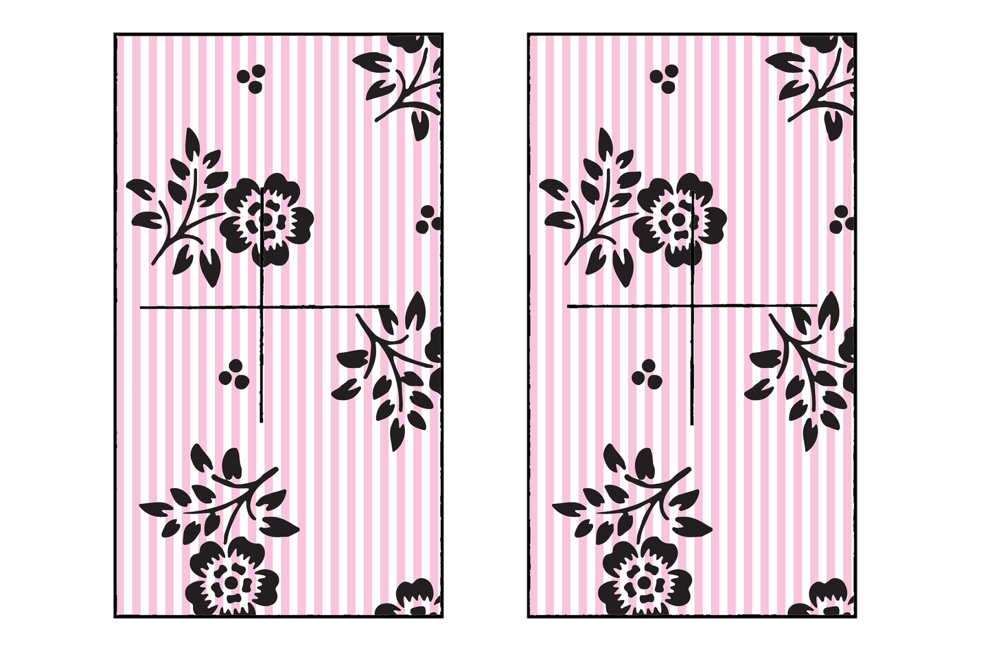 PINK AND BLACK FLORAL BOSS BANDS