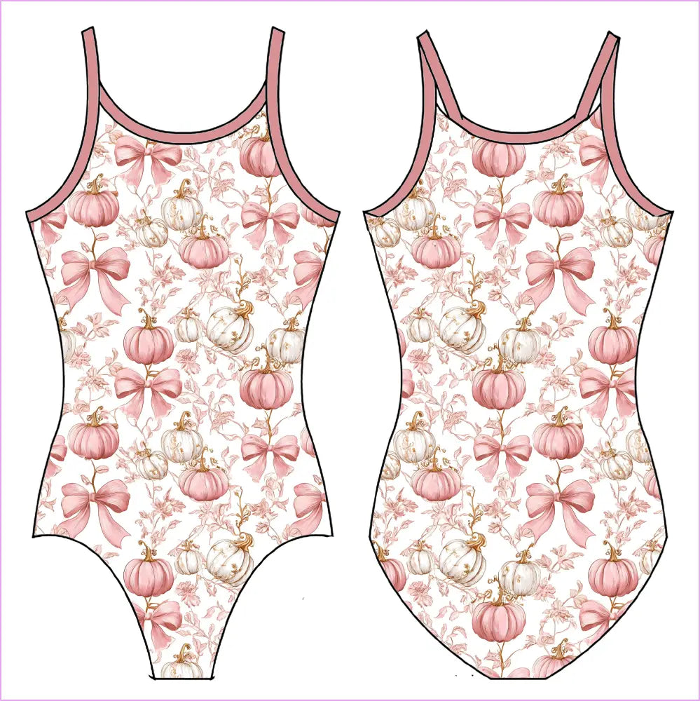 PUMPKIN COQUETTE GYMNASTICS LEOTARD - GYMNASTICS LEOTARDS