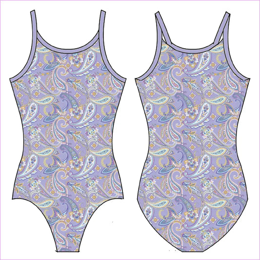 PURPLE PAISLEY GYMNASTICS LEOTARD - GYMNASTICS LEOTARDS
