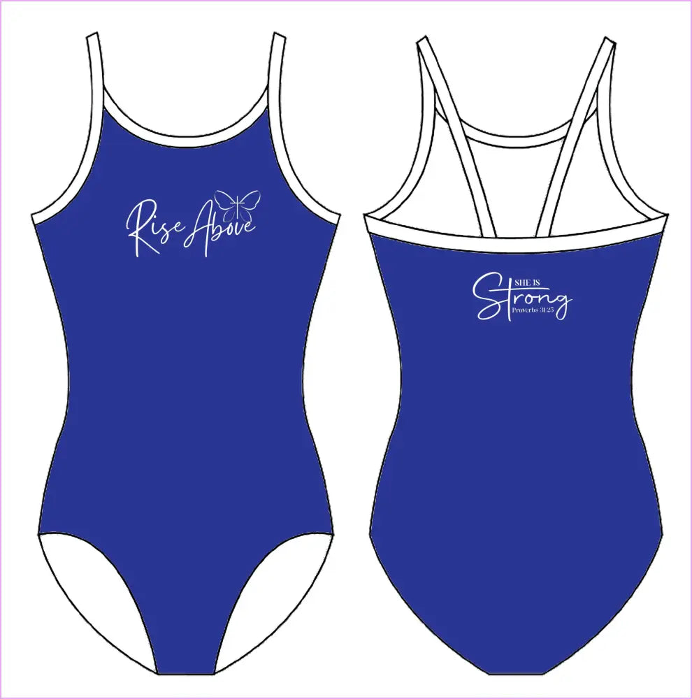 RISE ABOVE BLUE GYMNASTICS LEOTARD - GYMNASTICS LEOTARDS