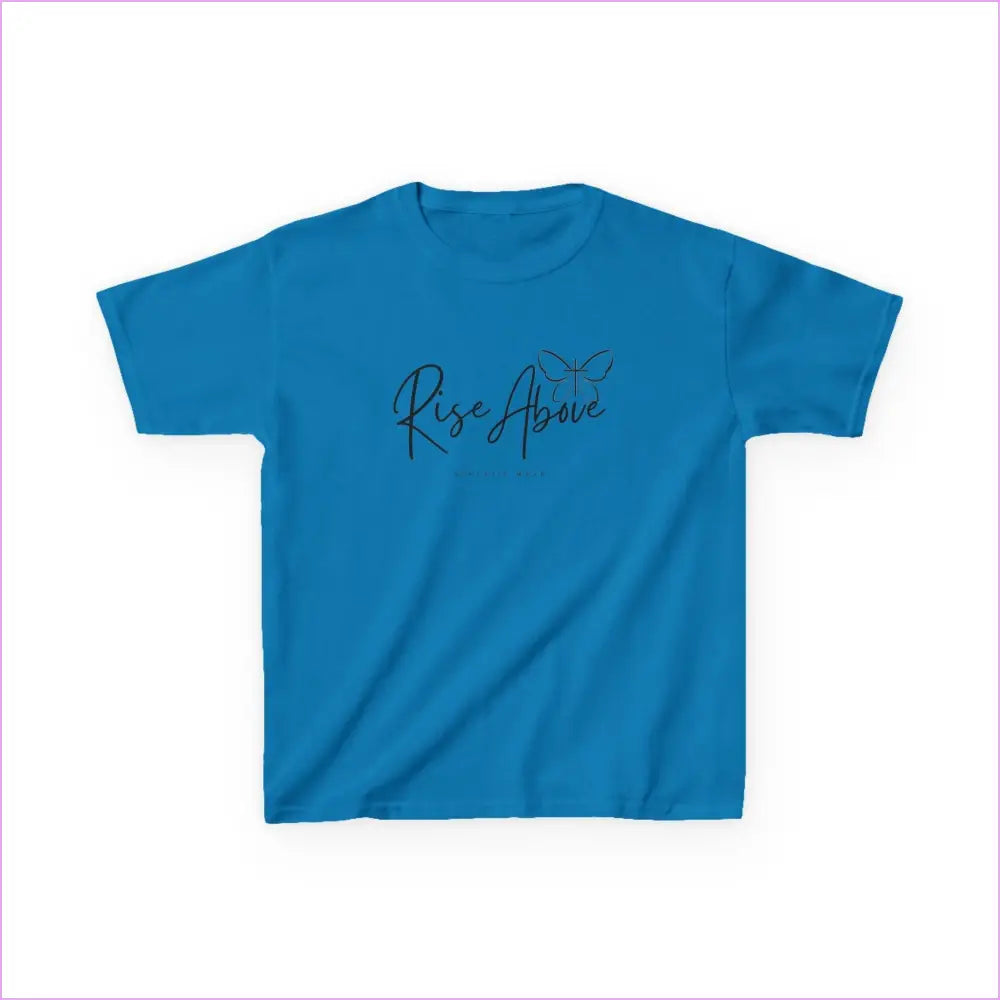 RISE ABOVE LOGO Kids Heavy Cotton™ Tee - Sapphire / XS - Kids clothes
