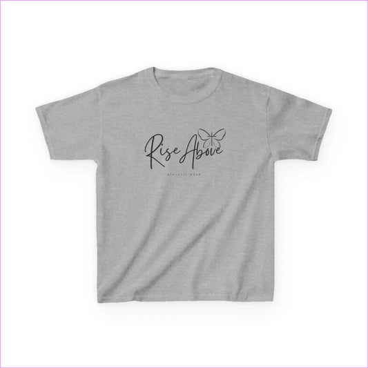 RISE ABOVE LOGO Kids Heavy Cotton™ Tee - Sport Grey / XS - Kids clothes