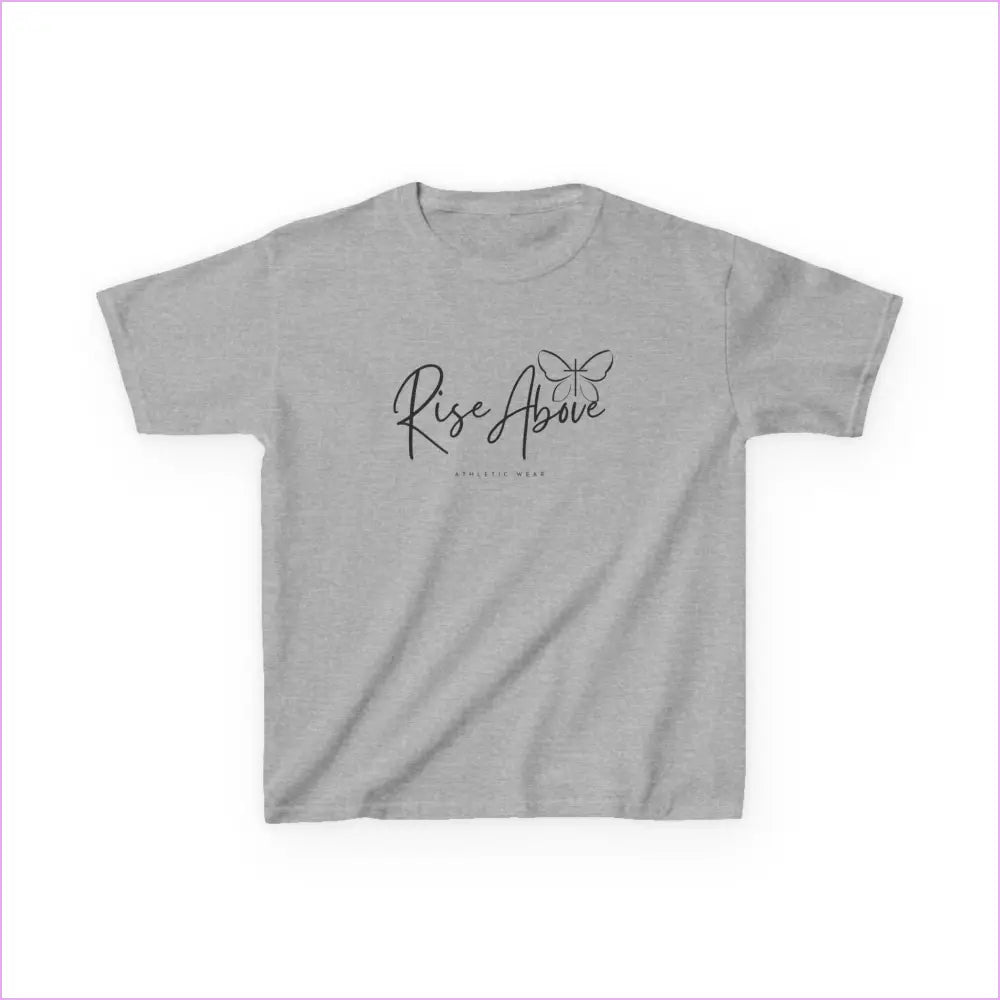 RISE ABOVE LOGO Kids Heavy Cotton™ Tee - Sport Grey / XS - Kids clothes