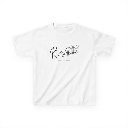 RISE ABOVE LOGO Kids Heavy Cotton™ Tee - White / XS - Kids clothes