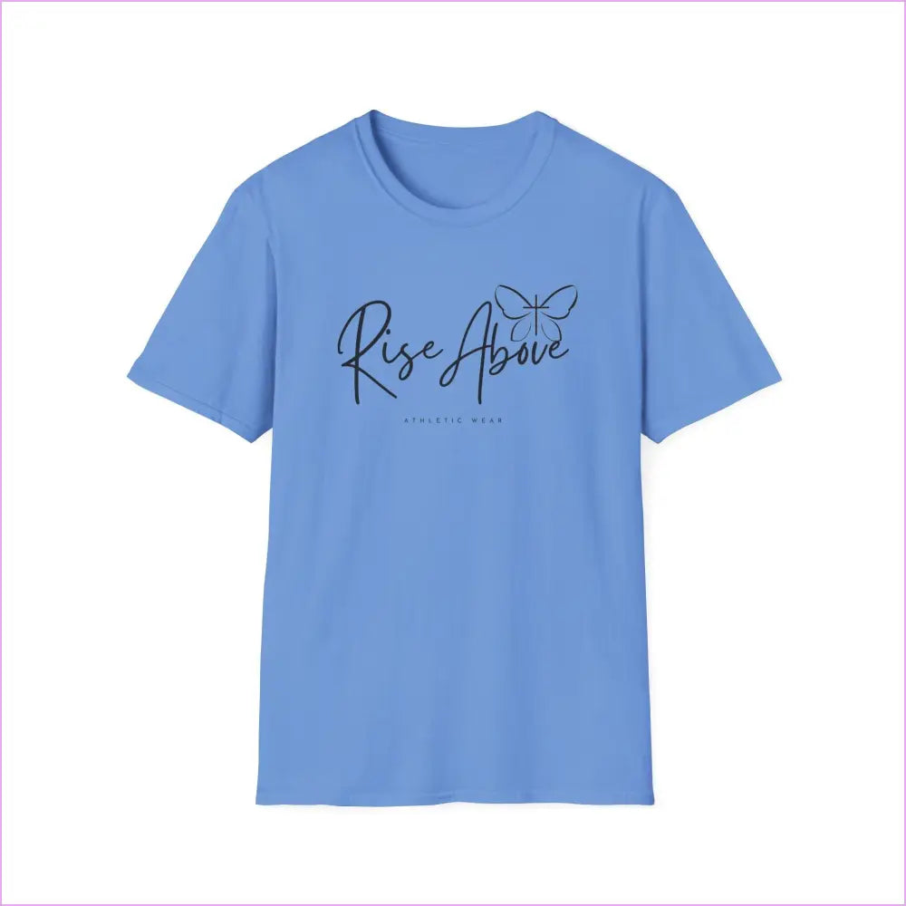 Rise Above Logo Unisex Softstyle T-Shirt - S / Carolina Blue - T-Shirt