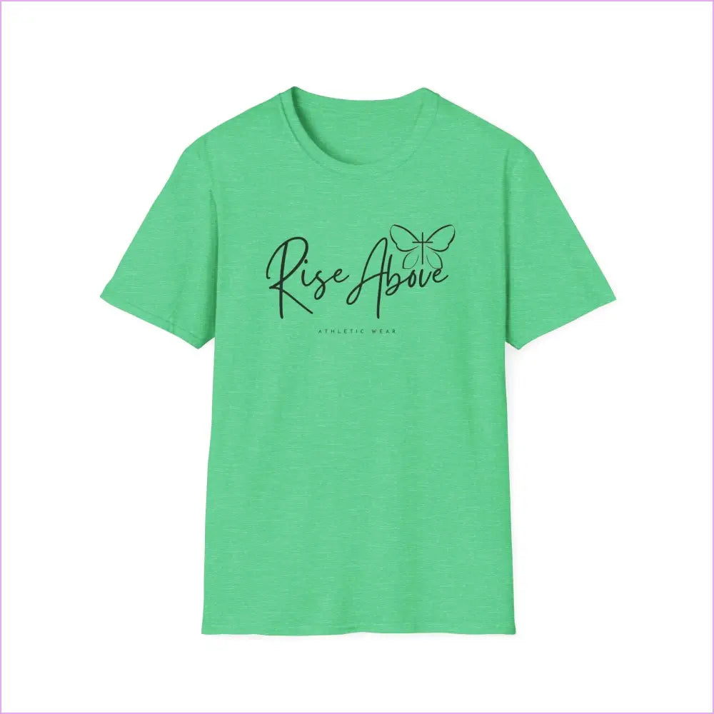 Rise Above Logo Unisex Softstyle T-Shirt - S / Heather Irish Green - T-Shirt