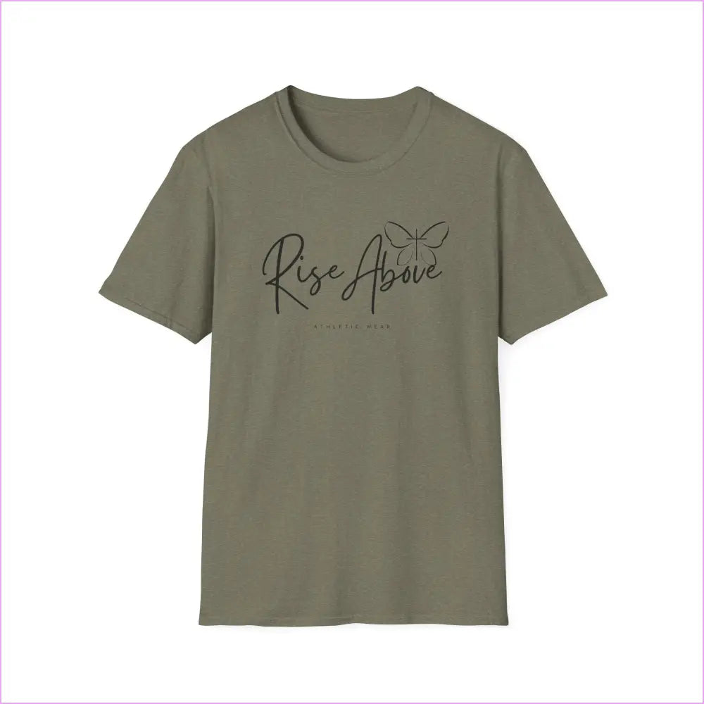 Rise Above Logo Unisex Softstyle T-Shirt - S / Heather Military Green - T-Shirt
