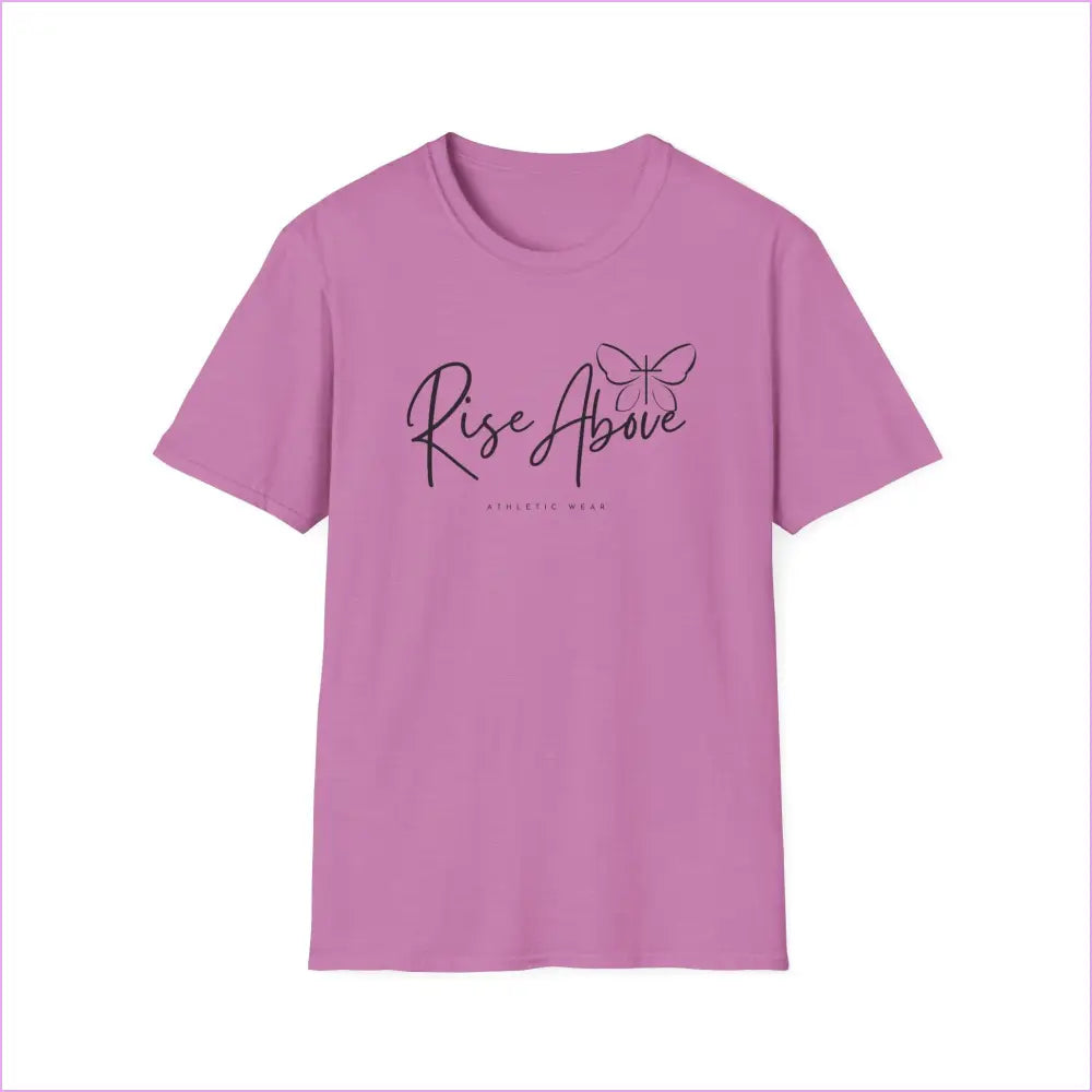 Rise Above Logo Unisex Softstyle T-Shirt - S / Heather Radiant Orchid - T-Shirt