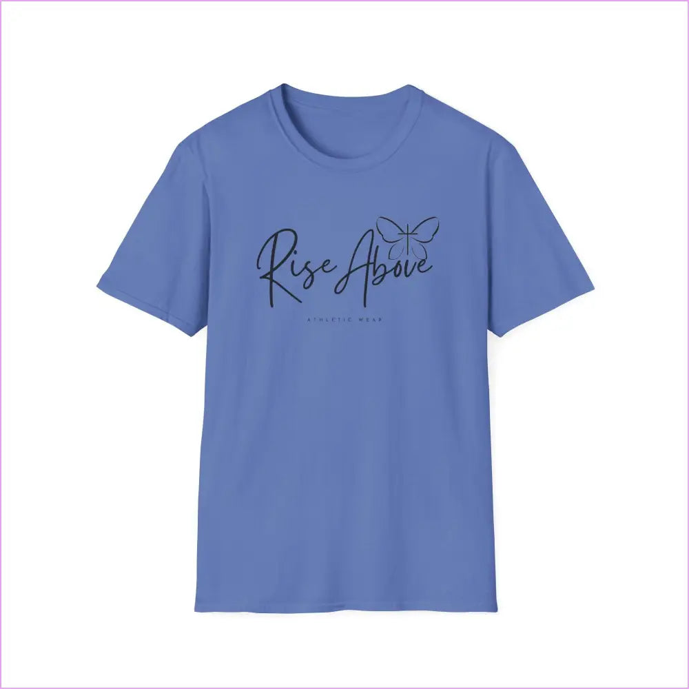Rise Above Logo Unisex Softstyle T-Shirt - S / Iris - T-Shirt