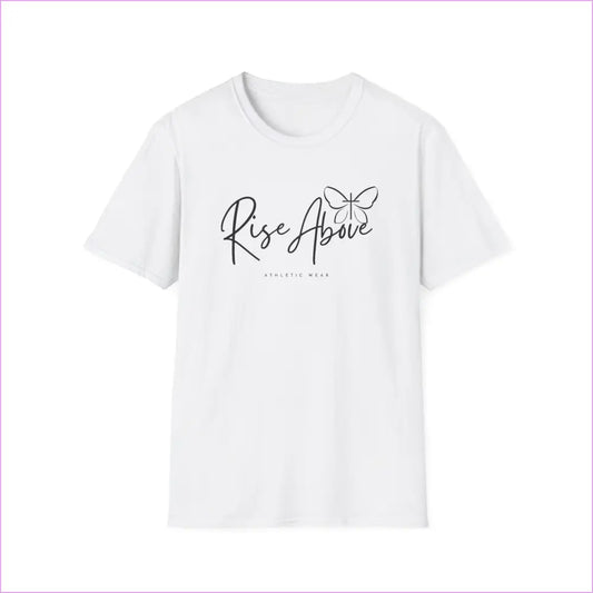 Rise Above Logo Unisex Softstyle T-Shirt - XS / White - T-Shirt