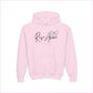 RISE ABOVE Youth Heavy Blend Hooded Sweatshirt - Light Pink / S - Kids clothes