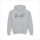 RISE ABOVE Youth Heavy Blend Hooded Sweatshirt - Sport Grey / S - Kids clothes
