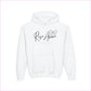 RISE ABOVE Youth Heavy Blend Hooded Sweatshirt - White / S - Kids clothes