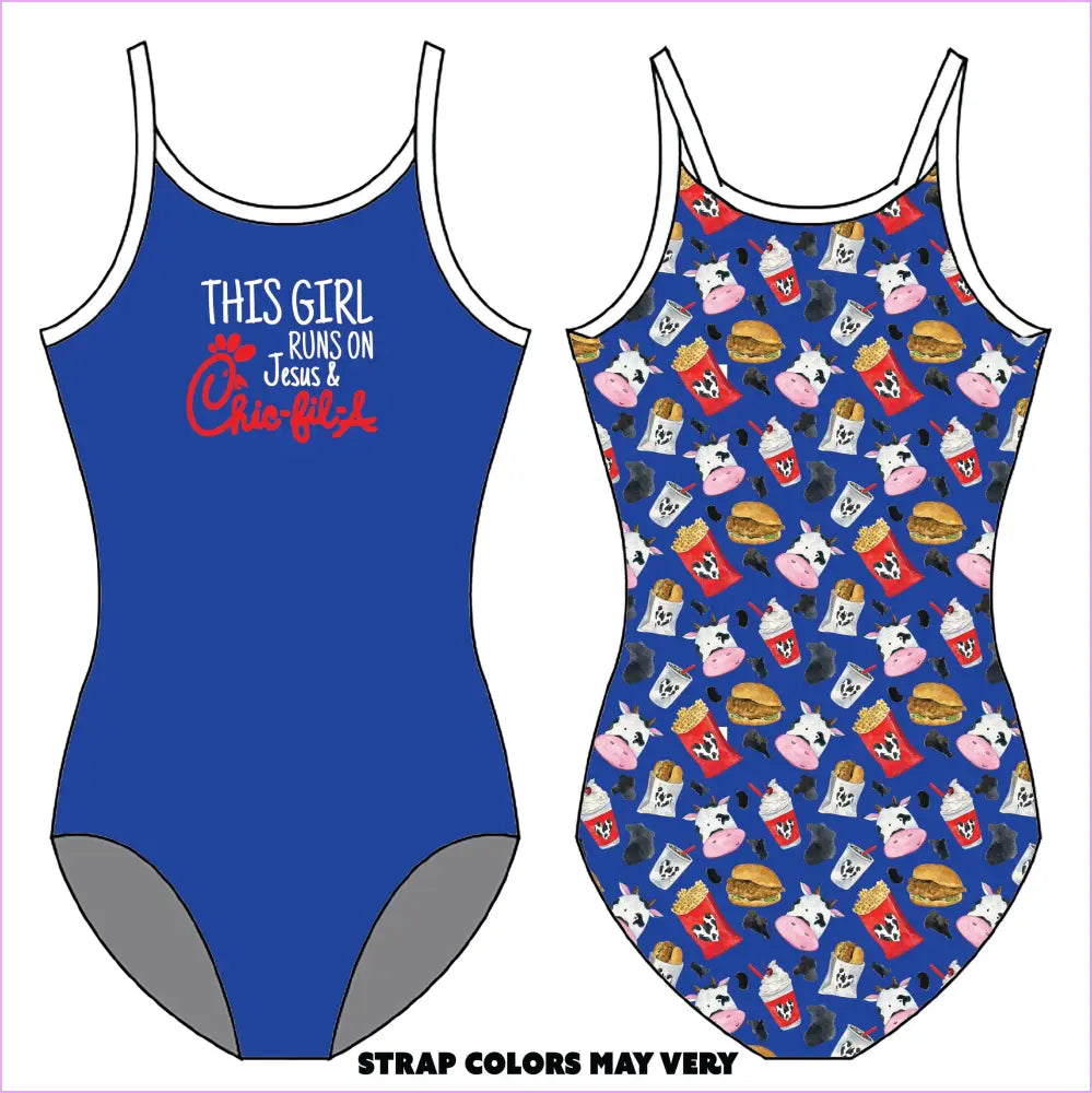 RUNS ON CHICKA GYMNASTICS LEOTARD - GYMNASTICS LEOTARDS