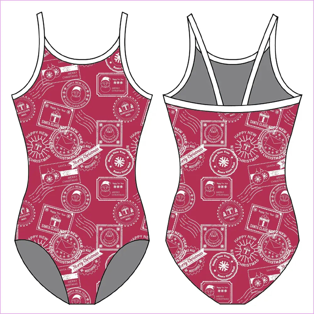SANTA MAIL GYMNASTICS LEOTARD - GYMNASTICS LEOTARDS
