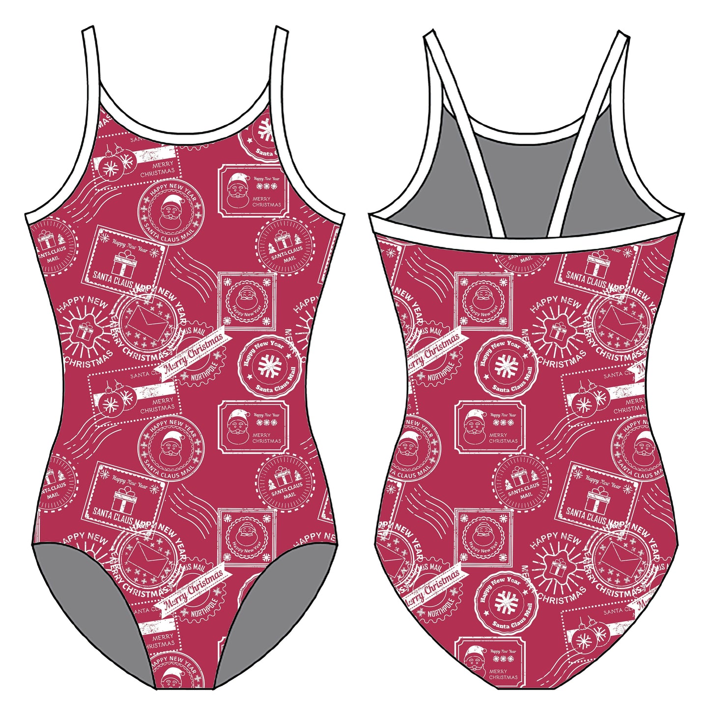 SANTA MAIL GYMNASTICS LEOTARD