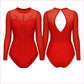 SCARLET SPARK GYMNASTICS COMPETITION LEOTARD - GYMNASTICS LEOTARDS